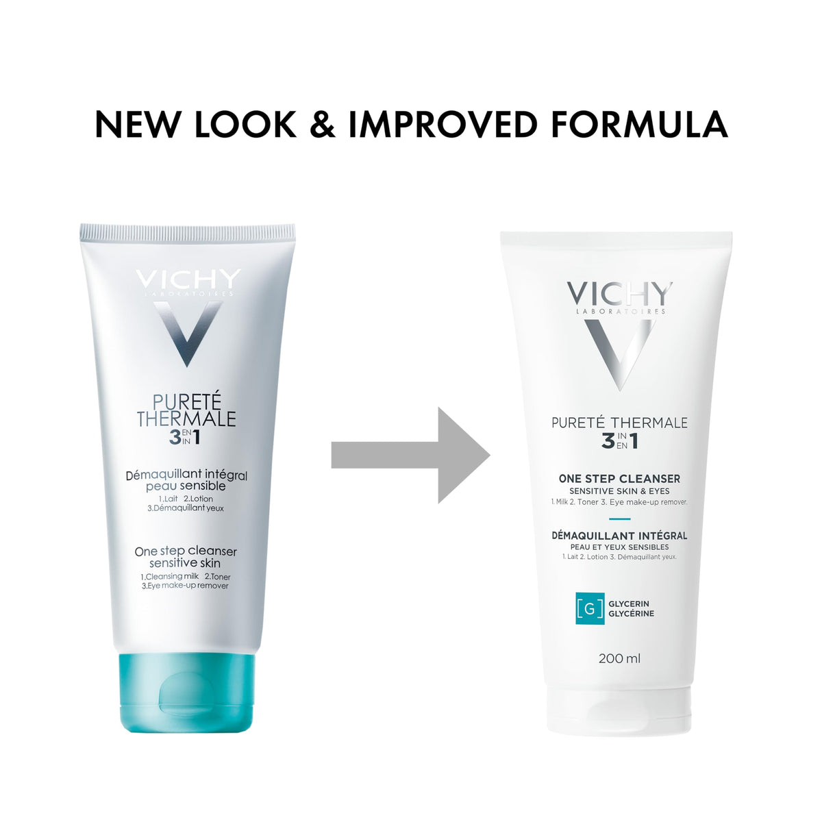 VICHY Pureté Thermale One Step Cleanser for Sensitive Skin, 6.7oz