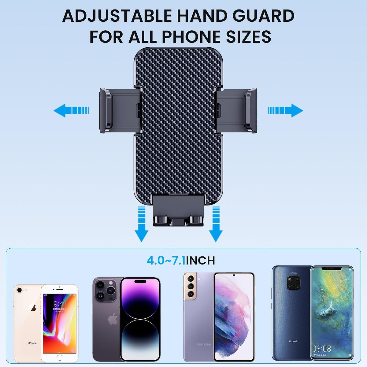 GUWEZ Phone Holders for Your Car [Military Grade Suction Ultra Strong Base] Cell Phone Car Holder 3 in 1 Dashboard Accents/Windshield/Air Vent Hands-Free for Video Installation Kit iPhone Android