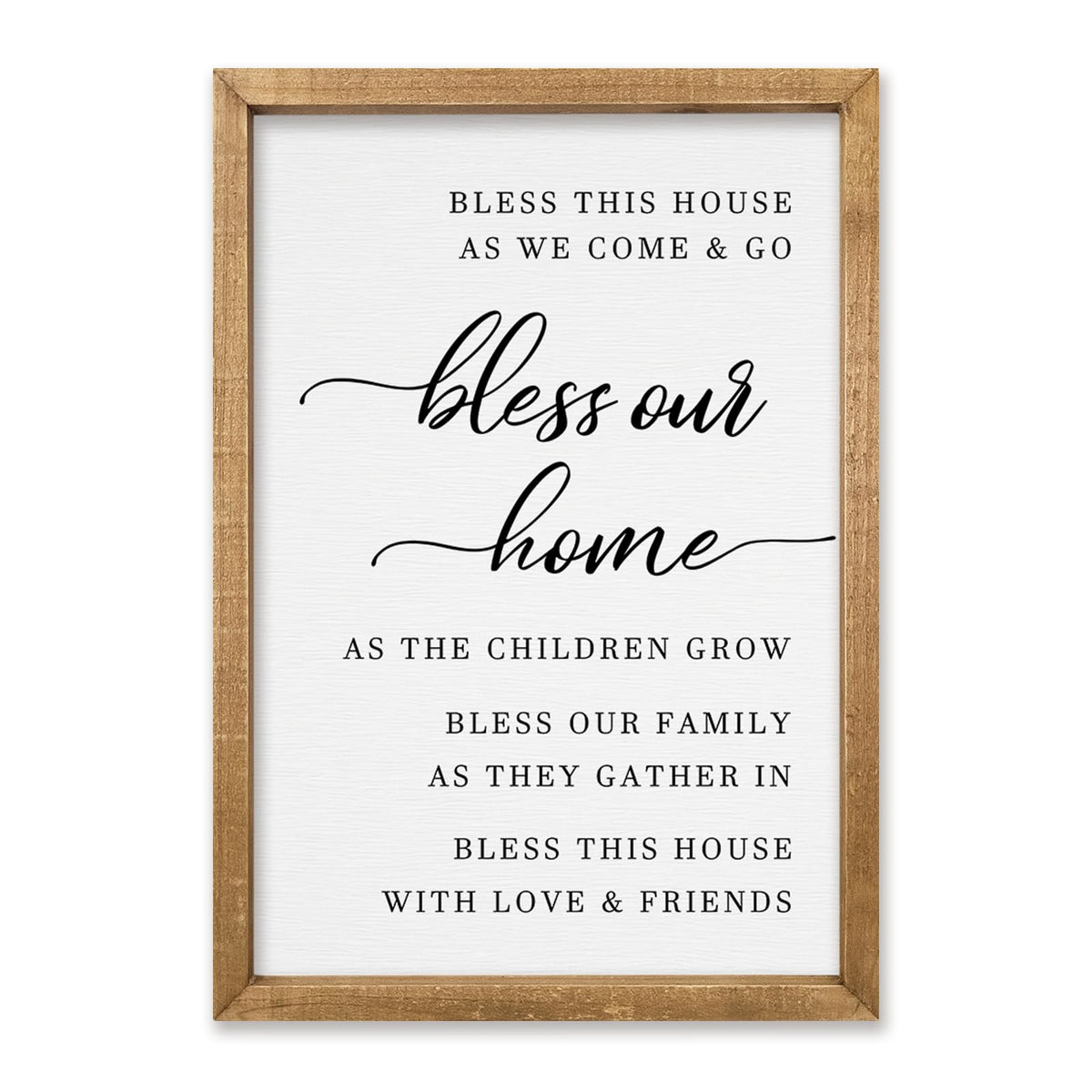 comurdyo Bless This Home Wall Decor 16"×11" Wood