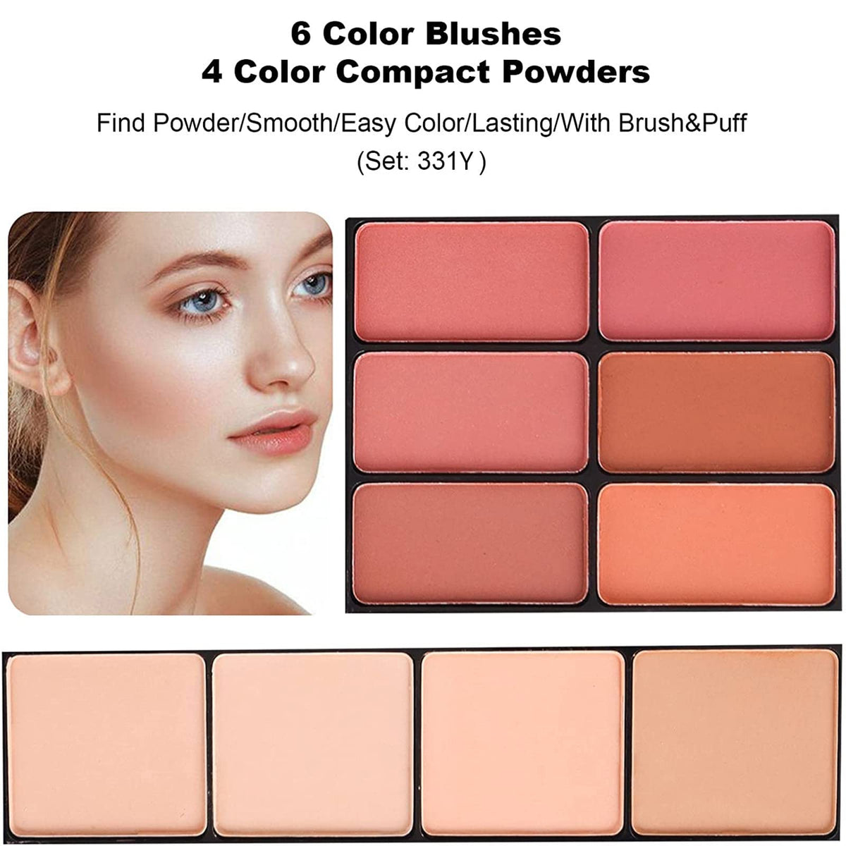 MISS ROSE M 58 Color Professional Makeup pallet, Makeup Kit for Women Full Kit, All In One Make up Kit Set, Makeup Gift Set for women girls (331Y)