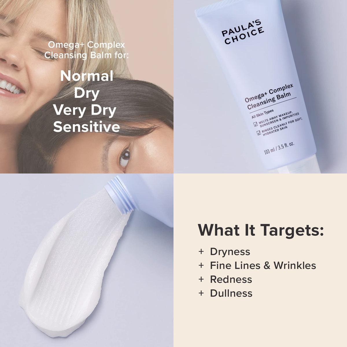 Paula's Choice Omega Complex Face Cleansing Balm, 3.5 Fl Oz