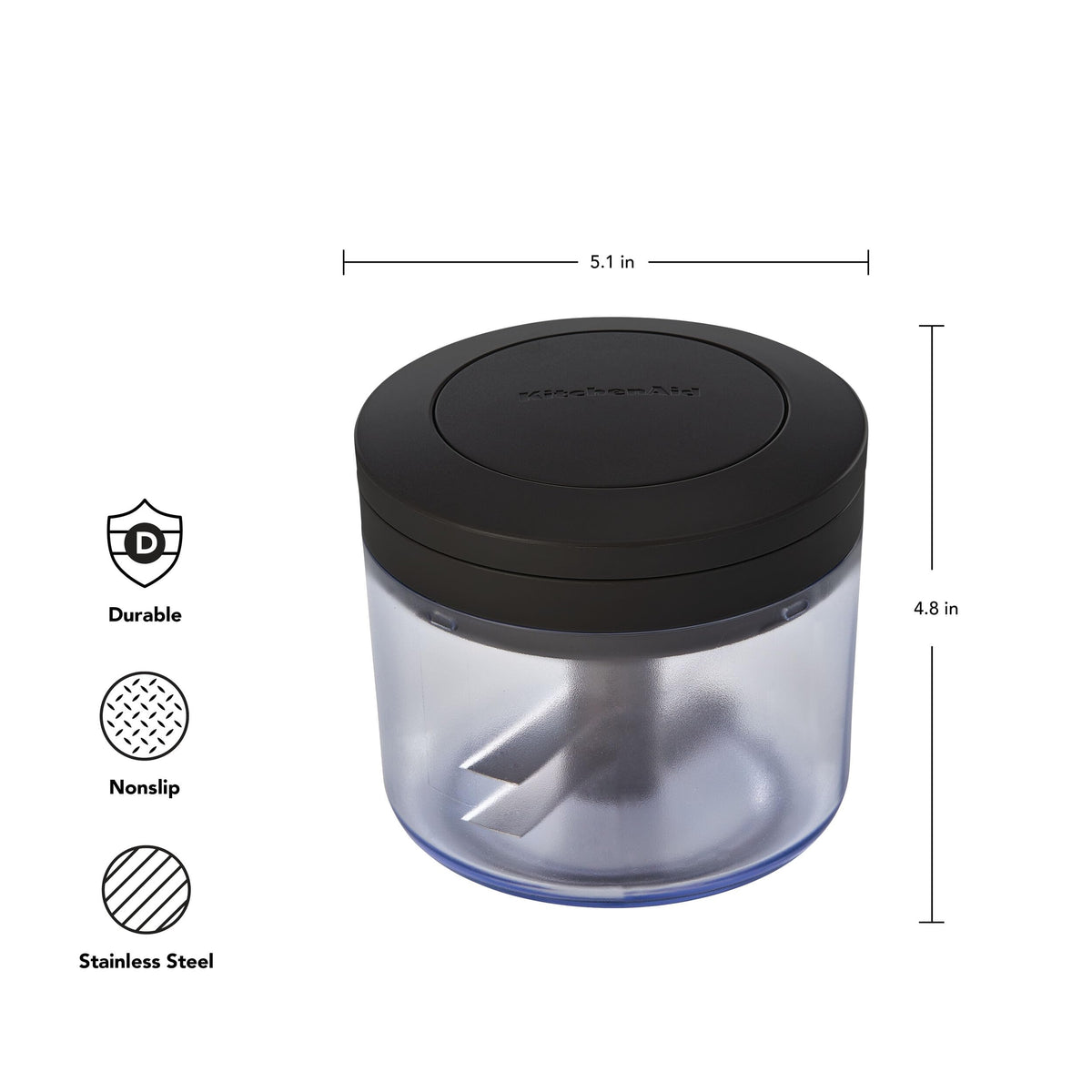 KitchenAid Manual Food Chopper, 3.8 Cup, Black