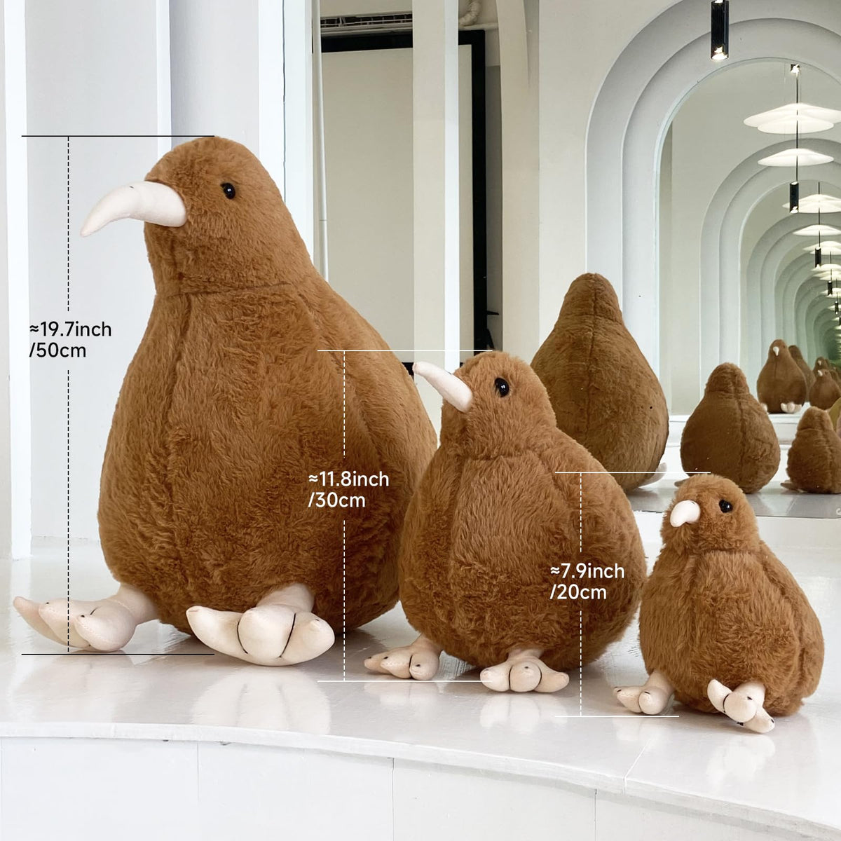 RejoyLix Kiwi Bird Plush Toy, Stuffed Animal Furry Kiwi Plushie Toy, Soft Fluffy Like Real Bird Hugging Toy-20inch(50cm)