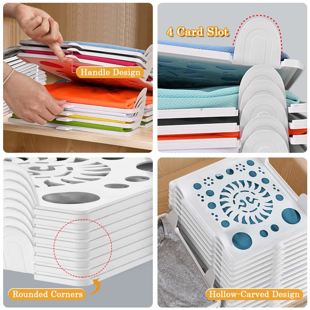 Accenter Clothing Organizer for Closet Storage,Stackable Shelf Dividers