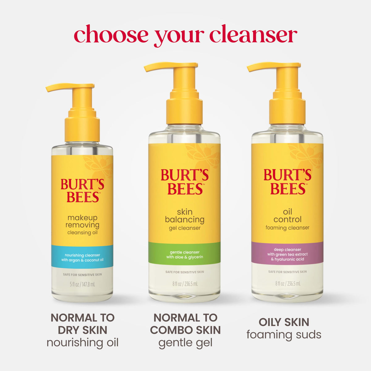Burt's Bees Makeup Removing Cleansing Oil; Normal and Dry Skin; Safe for Sensitive Skin; Coconut and Argan Oils; Does Not Clog Pores; Hydrates, Nourishes; Non Greasy; Convenient Pump;(1) 5 Fl. Oz.