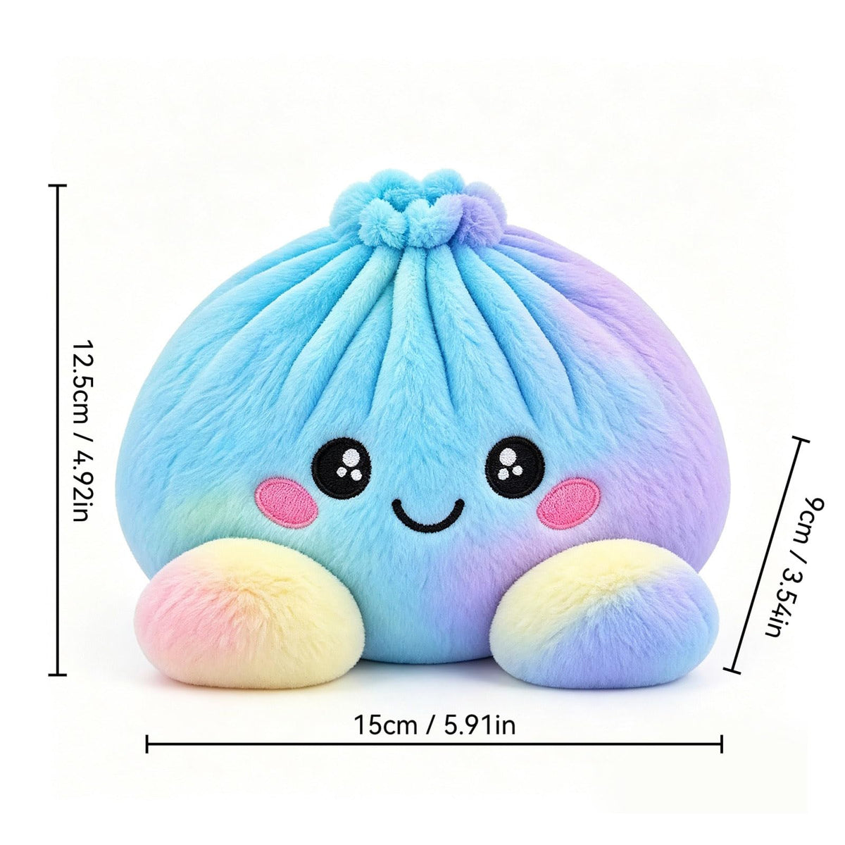 Giant Dumpling Pillow Plush Stuffed Christmas Home Decor with Steamer