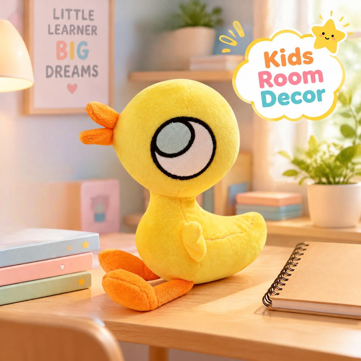Little Yellow Duck Plush, Pigeon Books Series Soft Stuffed Duckling