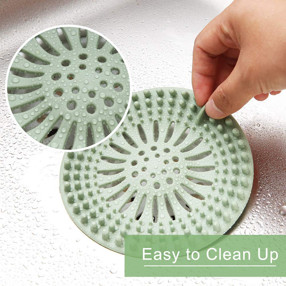 Gotega 5 Pack Sink Drain Strainer, Hair Catcher for Bathroom Tub Shower