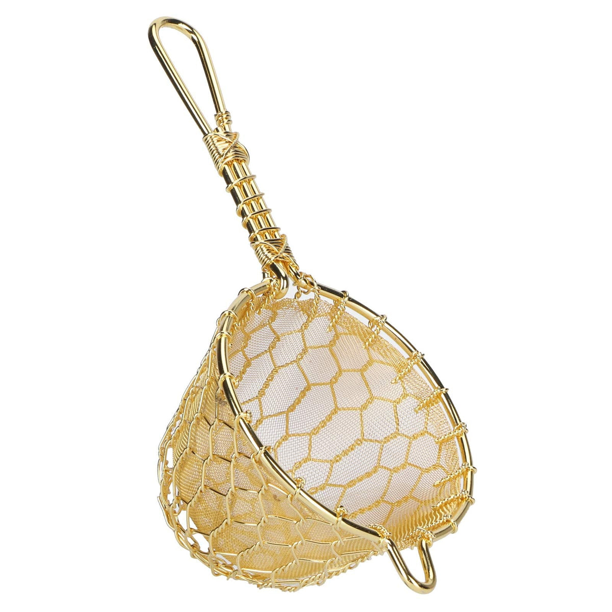 Copper Tea Infuser Strainer Reusable Loose Leaf Teapot Filter with Long Handle for Tea Makers