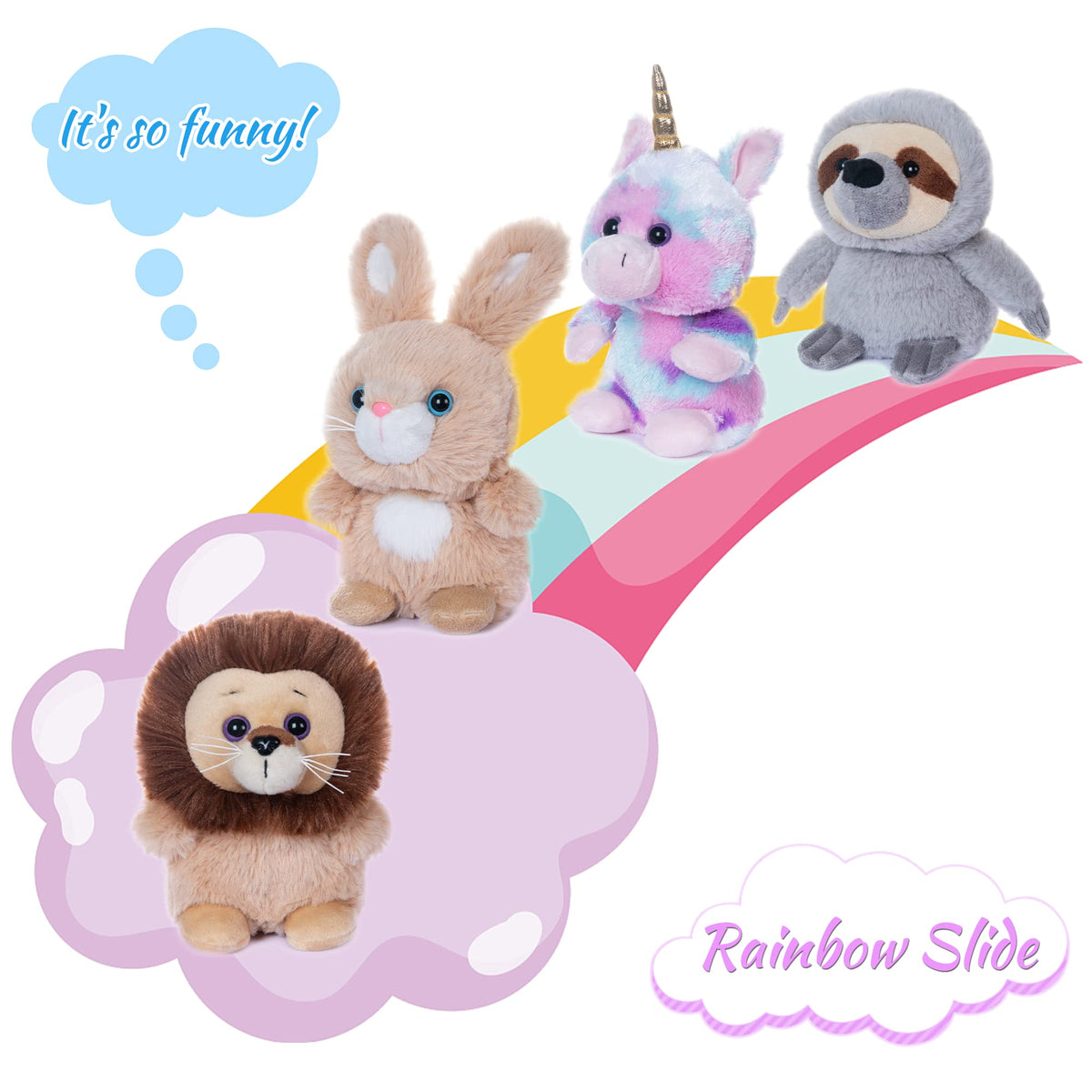 My OLi 4-Pack 5" Soft Plush Fairy Tale Stuffed Animals Set