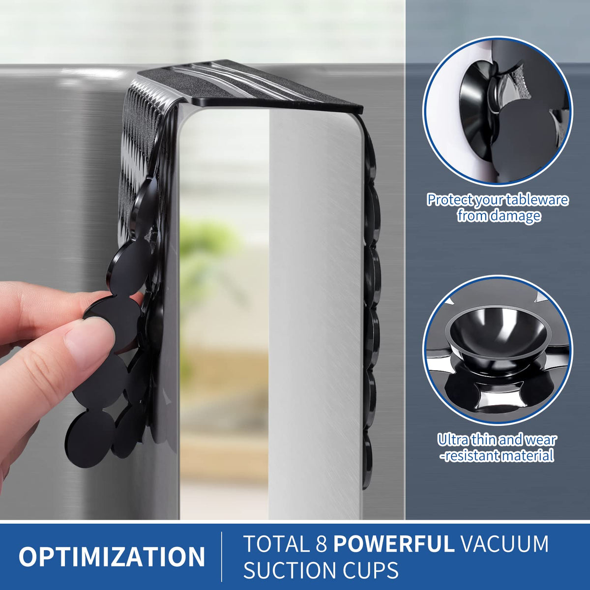 Yolife Kitchen Sink Saddle, PVC Sink Divider Mat with Strong Suction Cups, Durable, Easy to Clean, Odor-free - 9.5" x 12" (Black)