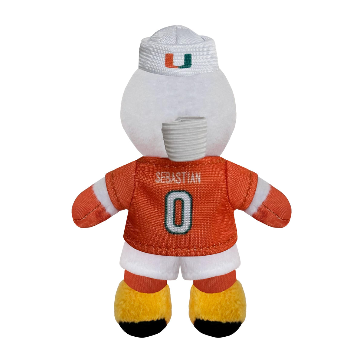 Bobbi-Dobbiez Mini Attachable Plushie: University of Miami Sebastian Mascot