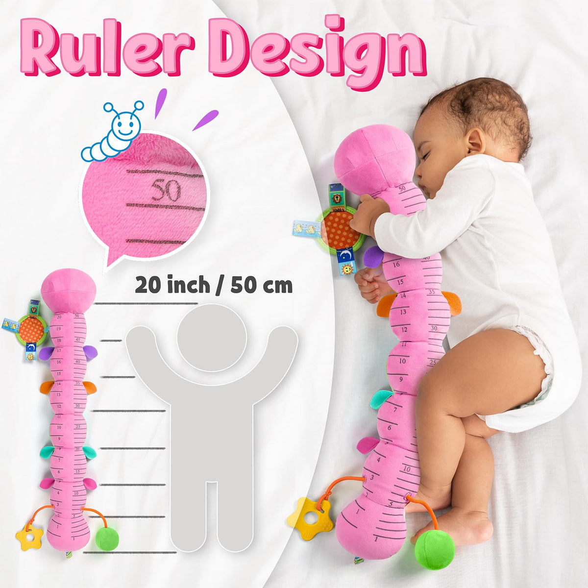LIGHTDESIRE Baby Toys Musical Caterpillar Soft Infant Toys Stuffed Animals