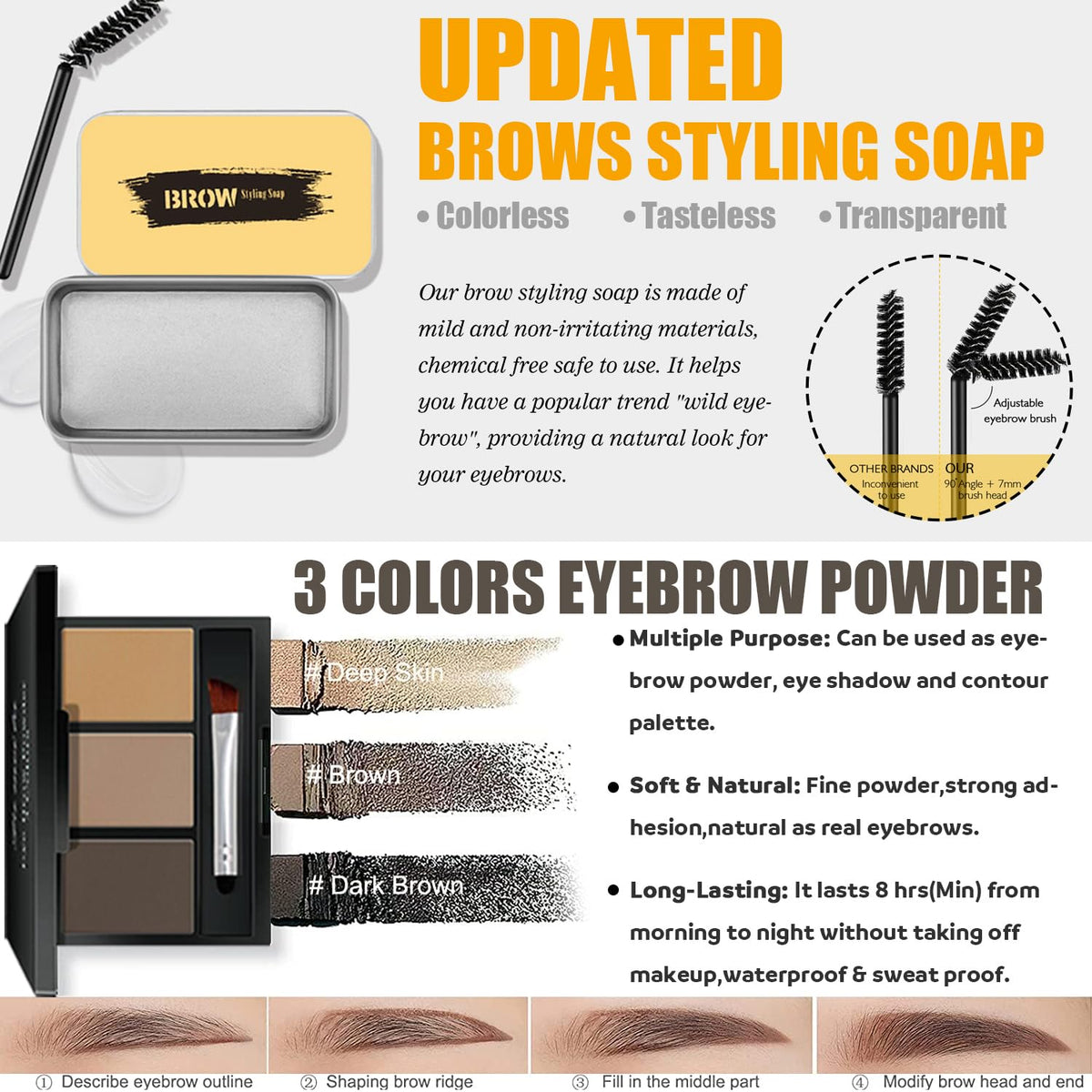 All in One Makeup Kit for Women Full Kit,Travel Make Up Gift Set for Women Teens Girls, Includes Eyeshadow,CC,Foundation,Lipstick,Mascara,Brush,Sponge,Brow Powder & Soap,Eyeliner,Primer,Contour,Bag
