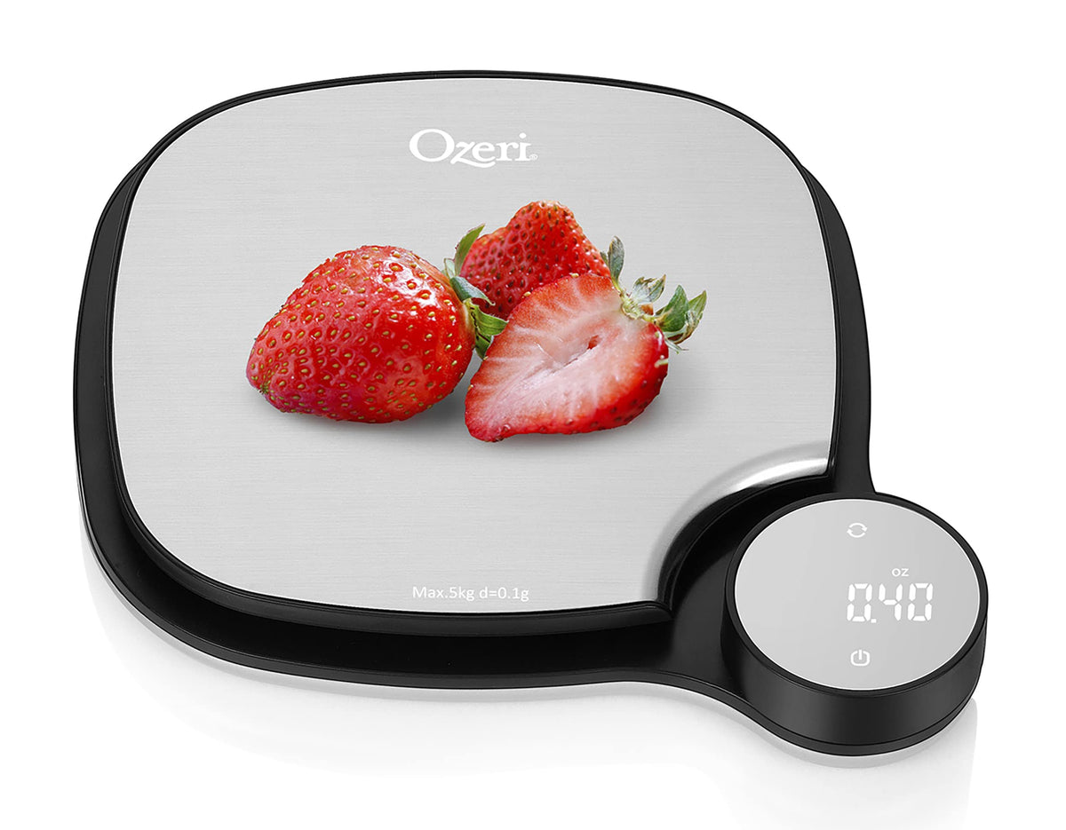 Ozeri ZK26 Kitchen Scale in Stainless Steel with 0.1 g (0.01 oz) Technology