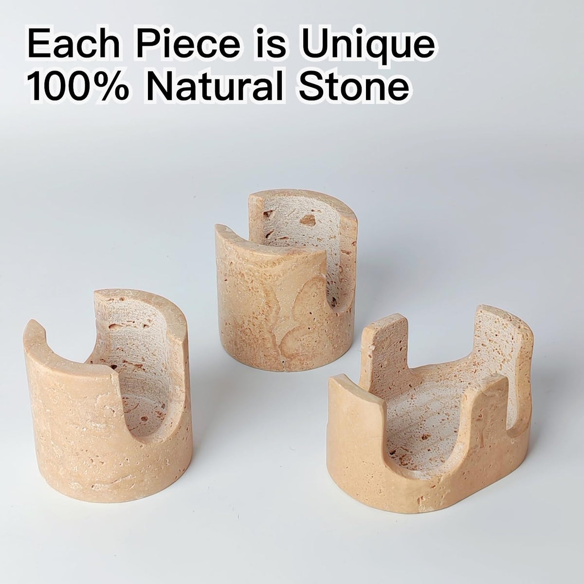 2 in 1 Travertine Sponge Holder, 2 Slot Natural Stone Sink Organizer with Raised Edge to Catch Drips,Keeps Sponges Dry & Countertop Clean, Heavy&Stable with Anti-Slip Base, Kitchen Decor,Double, Beige