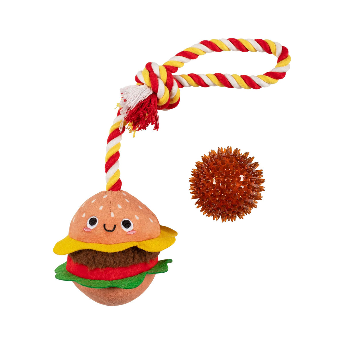 Fringe Studio Plush Dog Toy with Rope, You’RE THE BUN that I Want, Pet Shop Collection (314527)