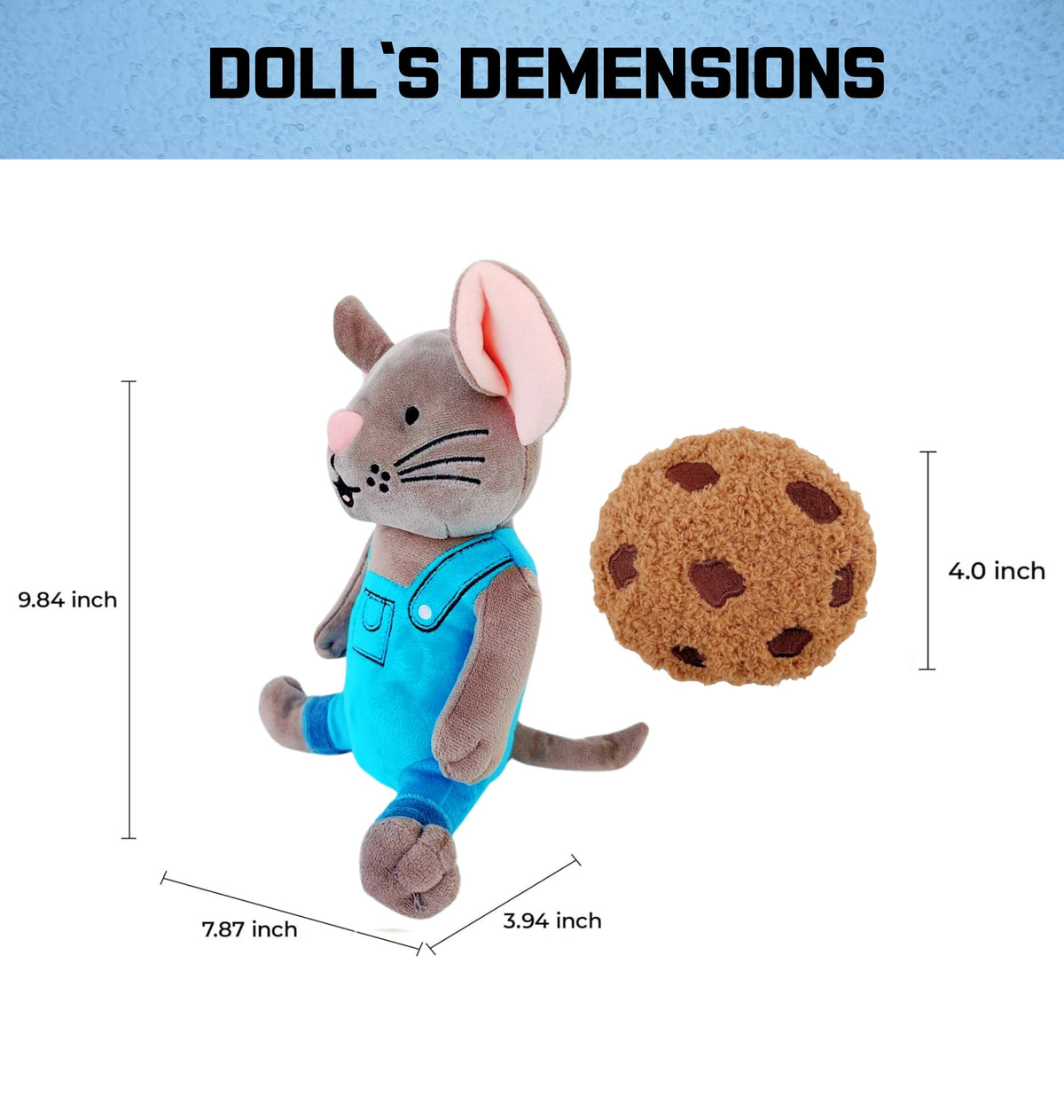 Malvjun If You Give Mouse a Cookie Plush Toy