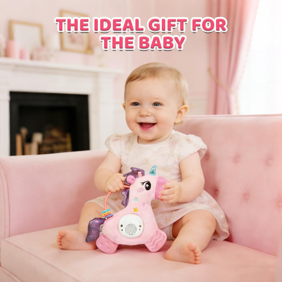 Baby Musical Activity Soft Toys with Sound & Light, Sensory Toys for Infant