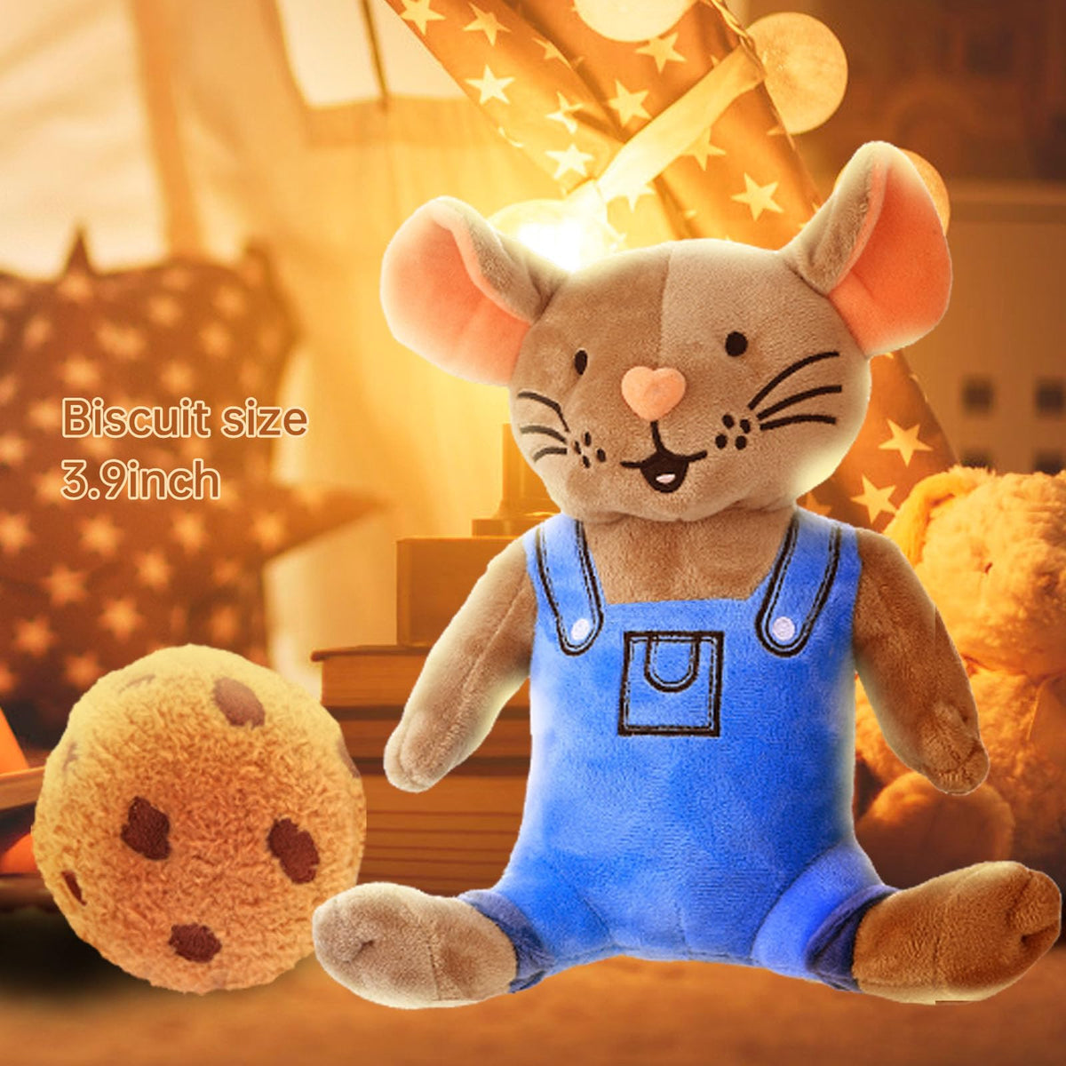 XIUMON If You Give a Mouse a Cookie Plush, 9.8" Mouse & Cookie Plush Set