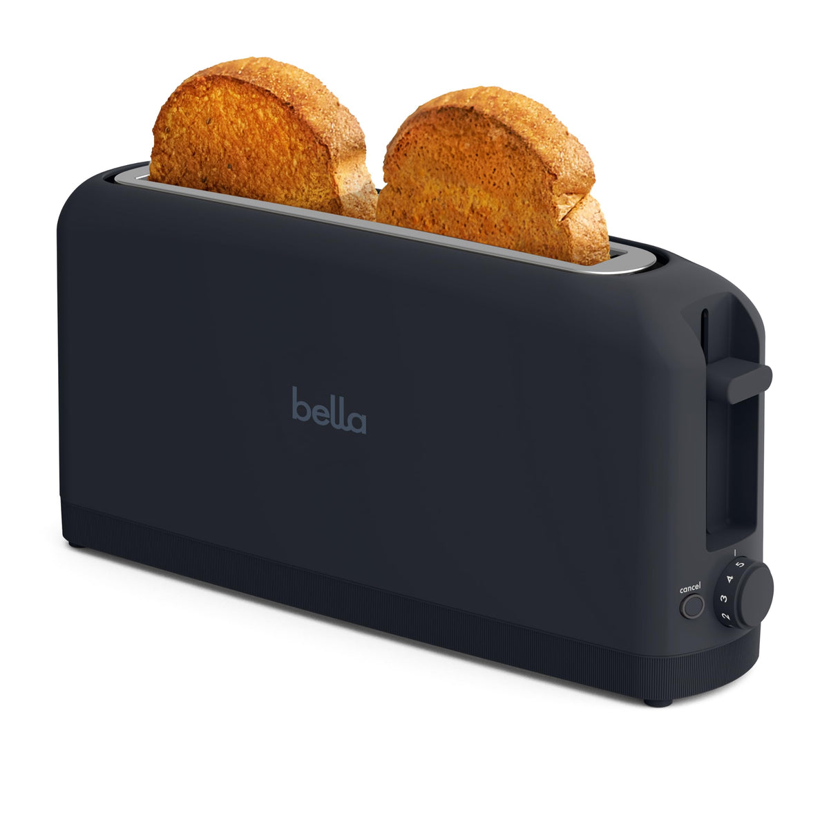 bella Fits-Anywhere™ 2-Slice Slim Toaster, Long Slot & Extra Wide, Slate