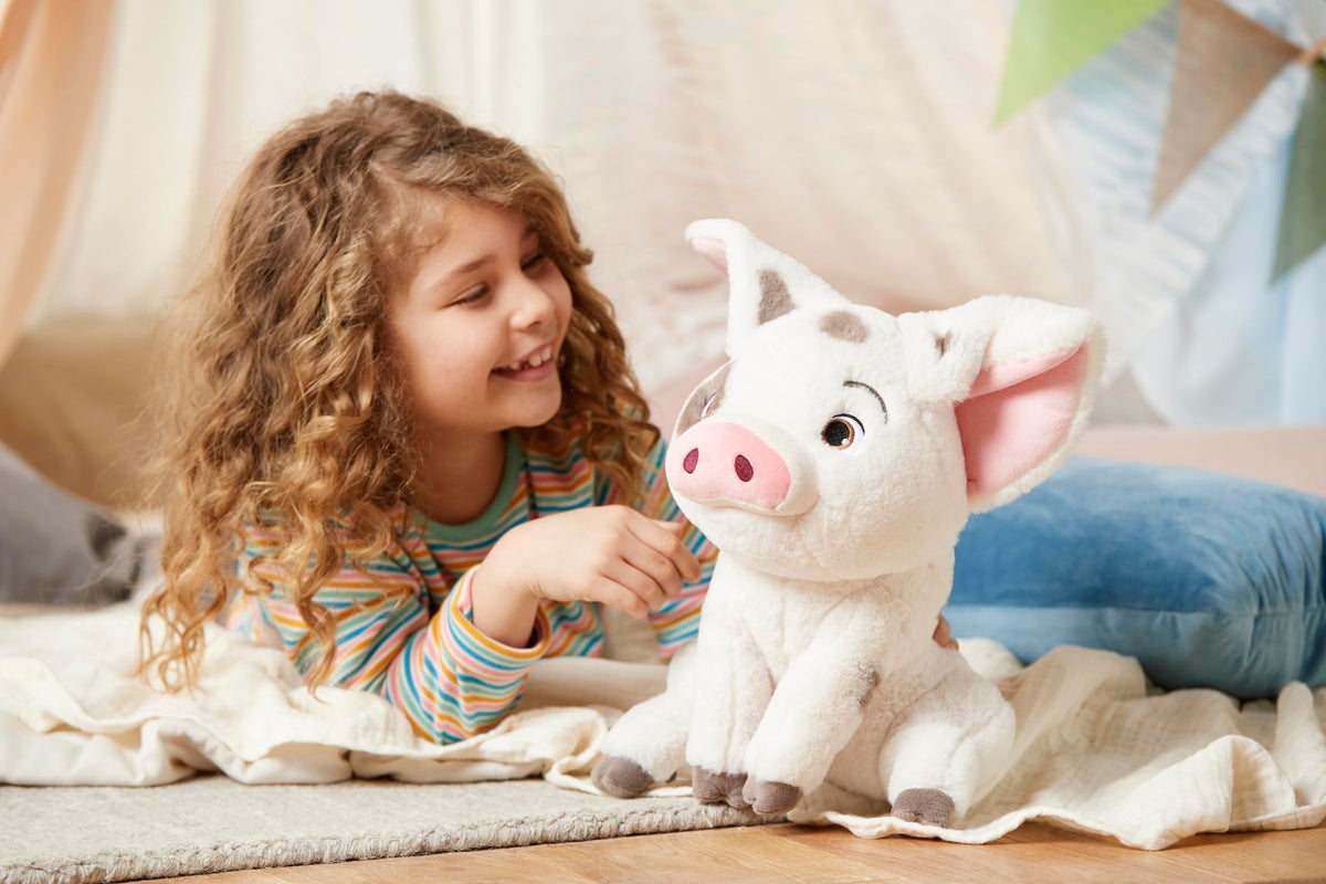 Disney Store Official Pua Medium Soft Toy for Kids, Cuddly Character with Fuzzy Texture and Embroidered Details, Padded Tail, Disney Plushy Suitable for All Ages.