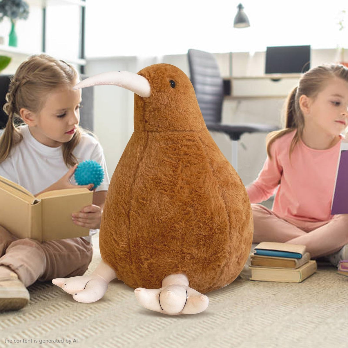 RejoyLix Kiwi Bird Plush Toy, Stuffed Animal Furry Kiwi Plushie Toy, Soft Fluffy Like Real Bird Hugging Toy-20inch(50cm)