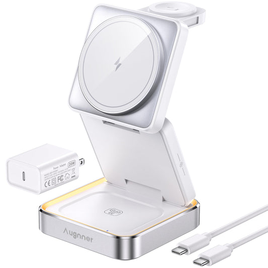 Foldable 15W Wireless Charging Station for iPhone Apple Watch Airpods