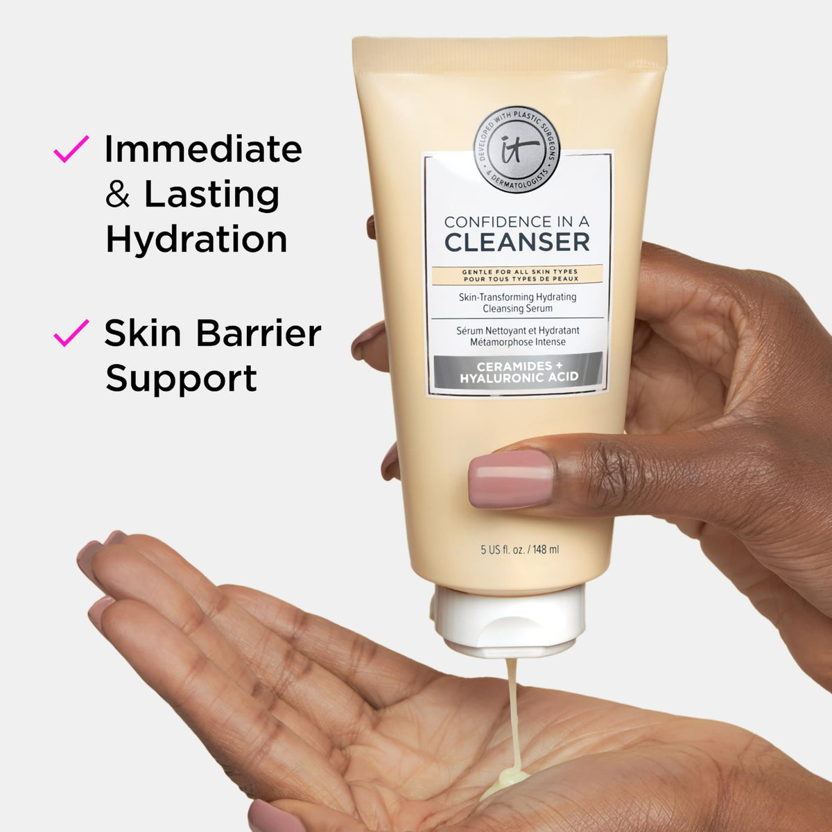 IT Cosmetics Confidence in a Cleanser - Hydrating Serum Face Wash (5 fl oz)