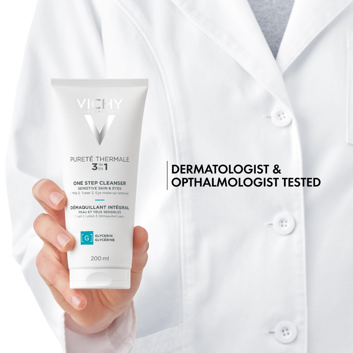 VICHY Pureté Thermale One Step Cleanser for Sensitive Skin, 6.7oz