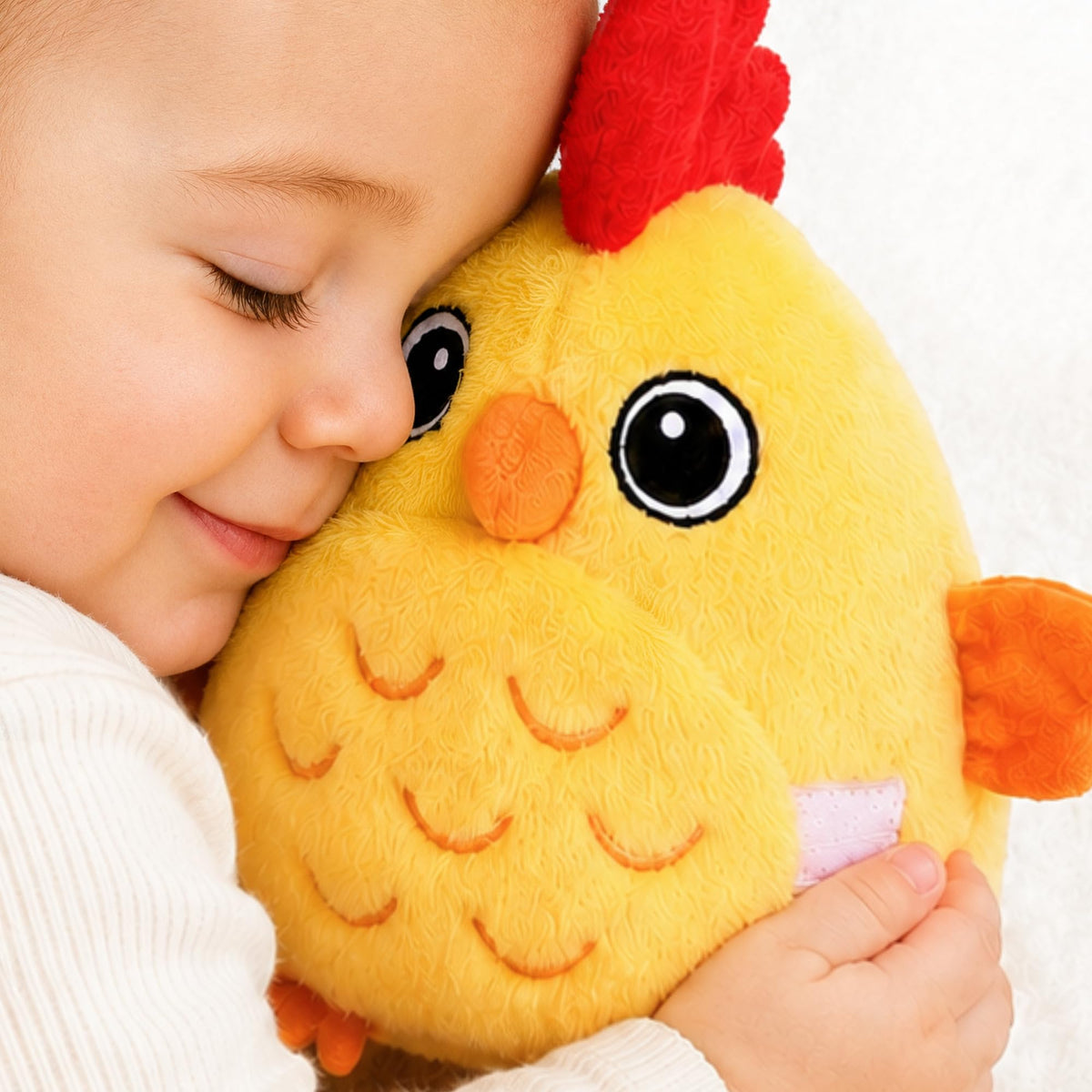 Tiny Wonders Baby Plush Soft Rattle Toy 3-6-12M, Newborn Farm Stuffed Chick