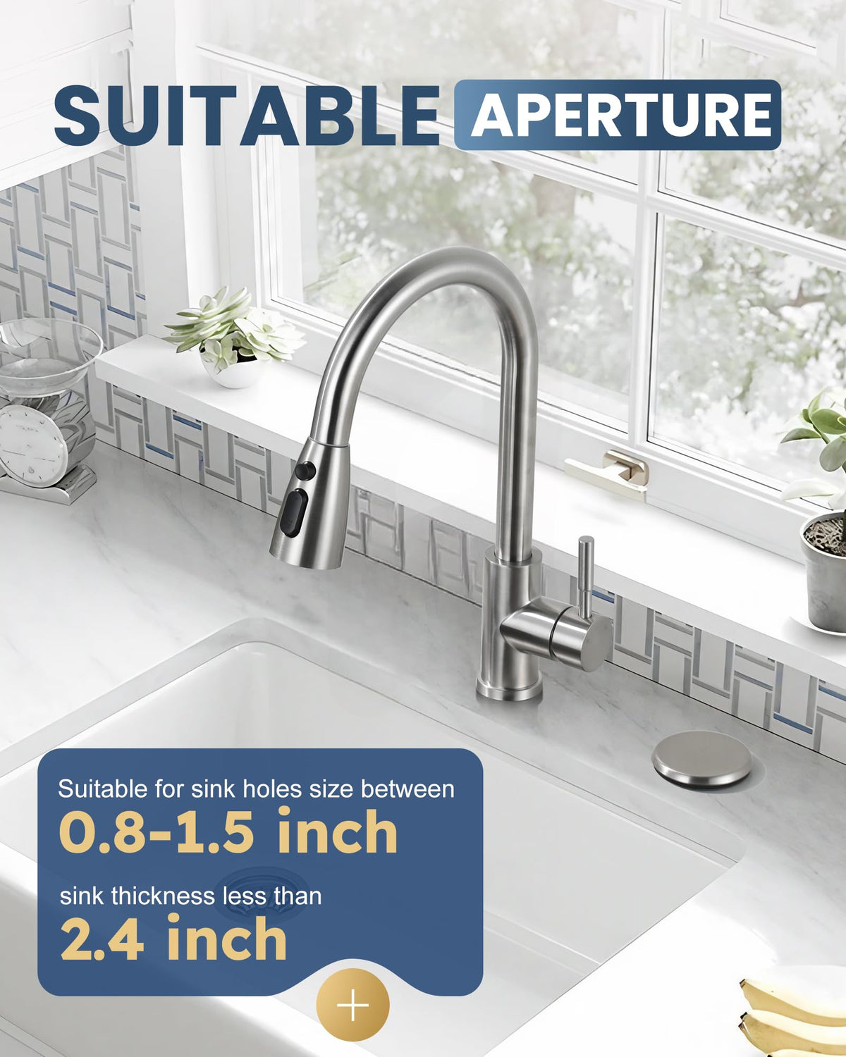 ARCORA Sink Hole Cover, for Ktichen Faucet and Soap Dispenser