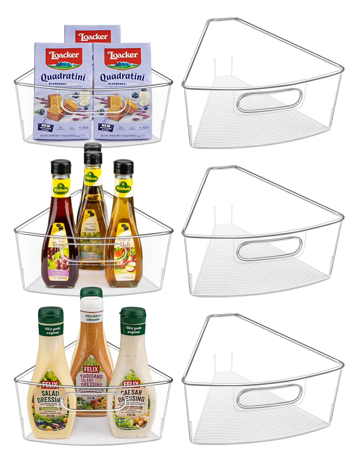 JEISSLIA Lazy Susan Cabinet Organizer Bins for 26"/ 28"/ 32" Diameter