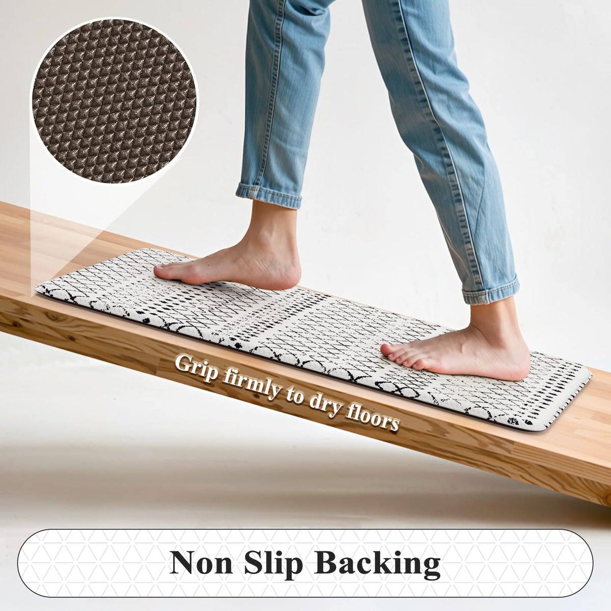 KIMODE Kitchen Mats 2 PCS, Cushioned Anti Fatigue Kitchen Rugs and Mats