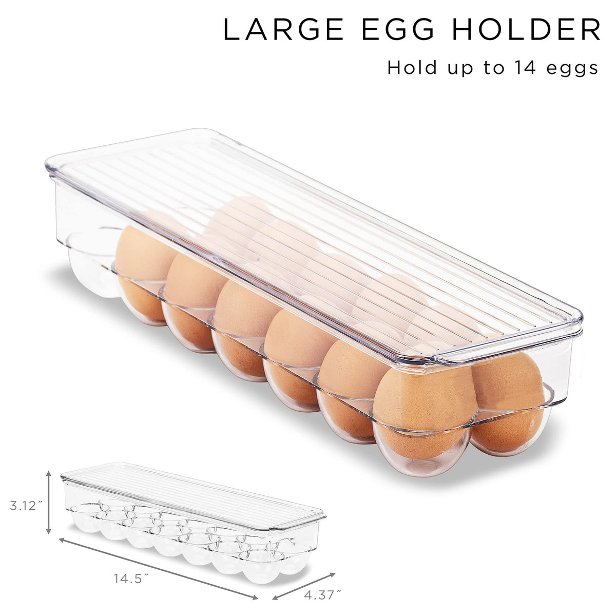 Sorbus Fridge Organizers and Storage Bins for Pantry & Fridge (6 Piece Set)