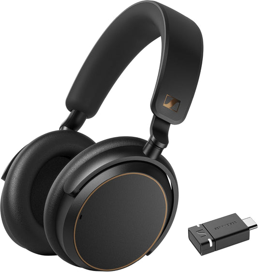 Sennheiser ACCENTUM Wireless Bluetooth Headphones - 50-Hour Battery Life, Audio, Hybrid Noise Cancelling (ANC), All-Day Comfort and Clear Voice Pick-up for Calls, Black/Copper