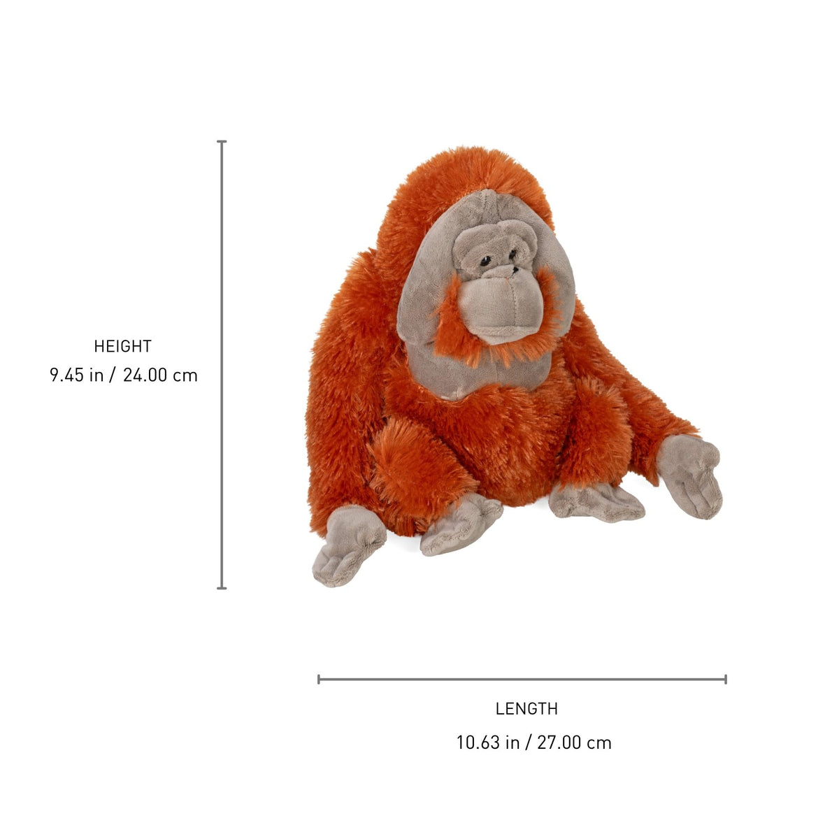 Wild Republic Orangutan Plush, Stuffed Animal, Plush Toy, Gifts for Kids, Cuddlekins 12 Inches