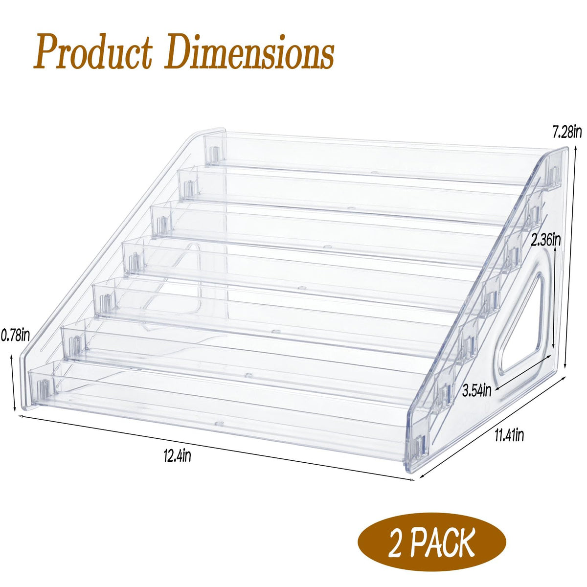 2Pcs Acrylic Seasoning Packet Organizer Display Stand Storage