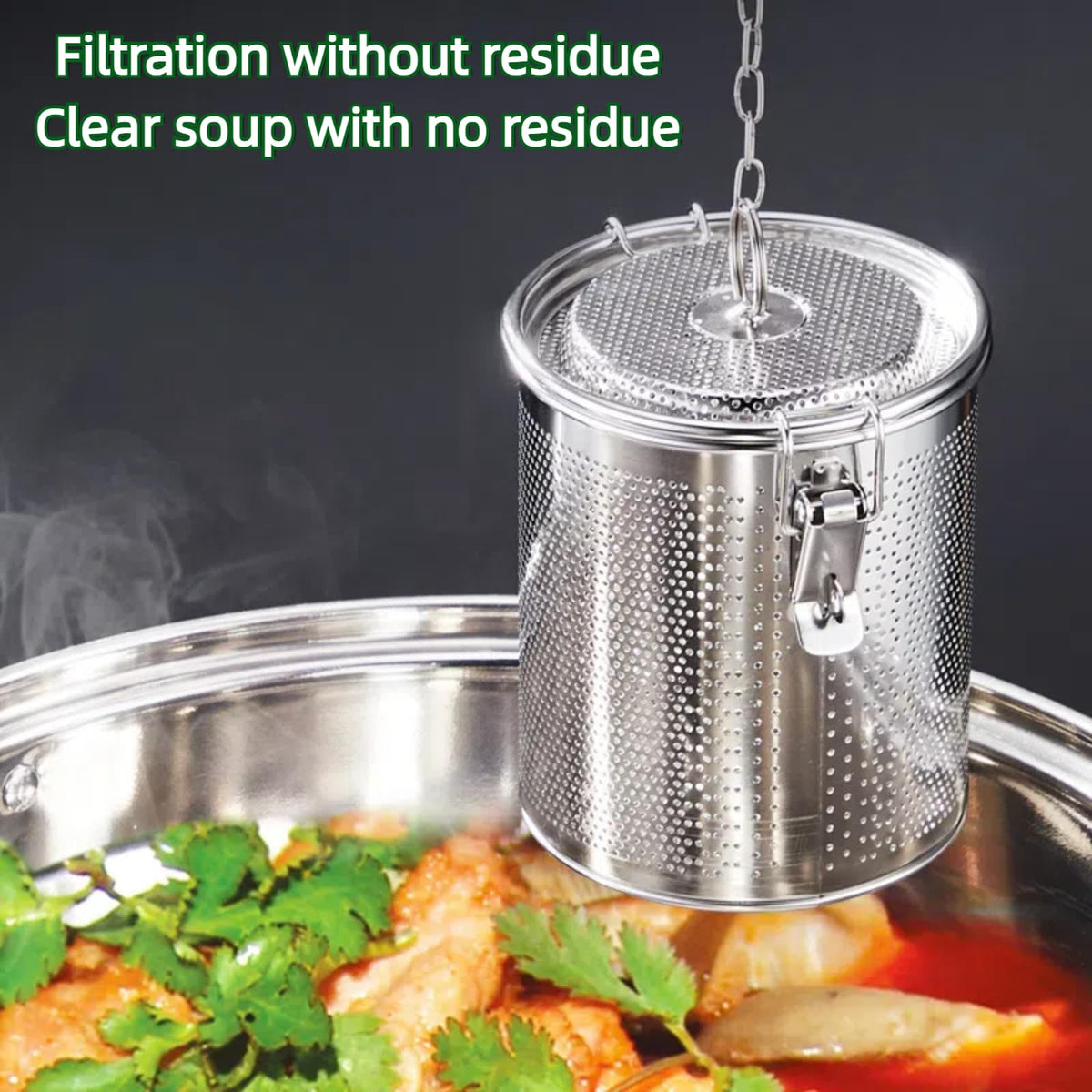 Viclaakesi Seasoning Strainer large tea infuser Cooking Spice Filter16*16CM