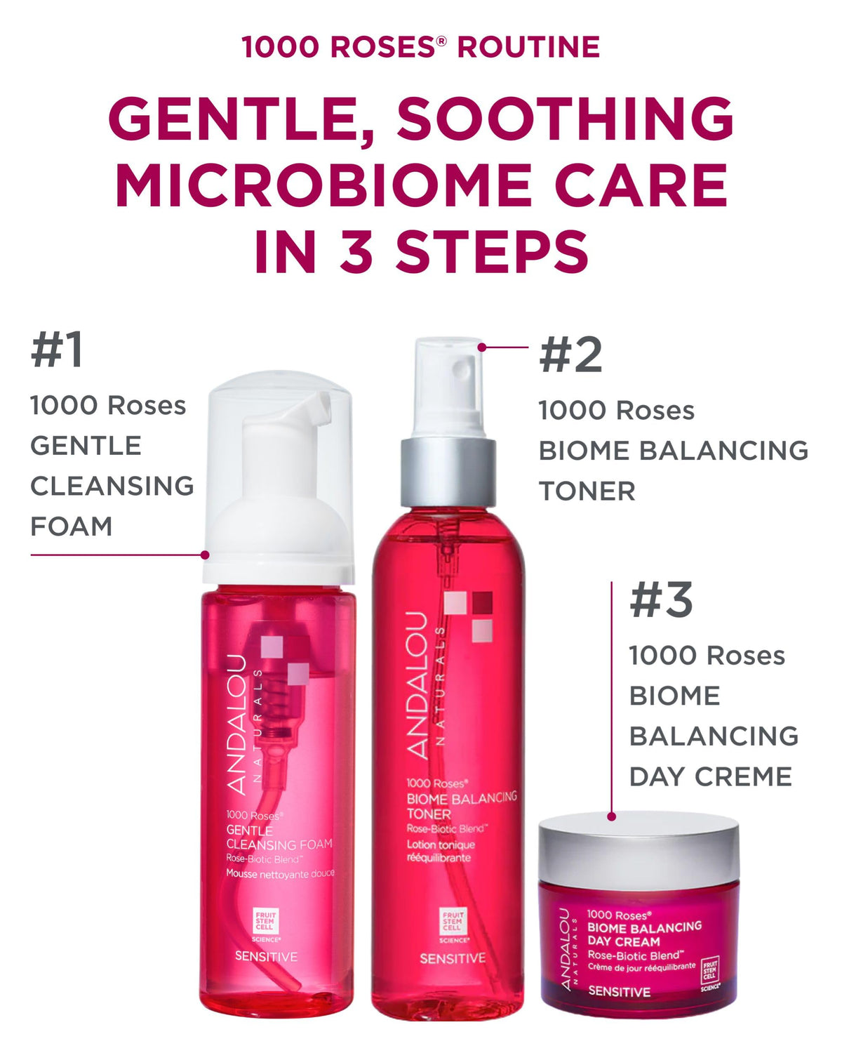 Andalou Naturals 1000 Roses Gentle Cleansing Foam (5.5 fl oz)