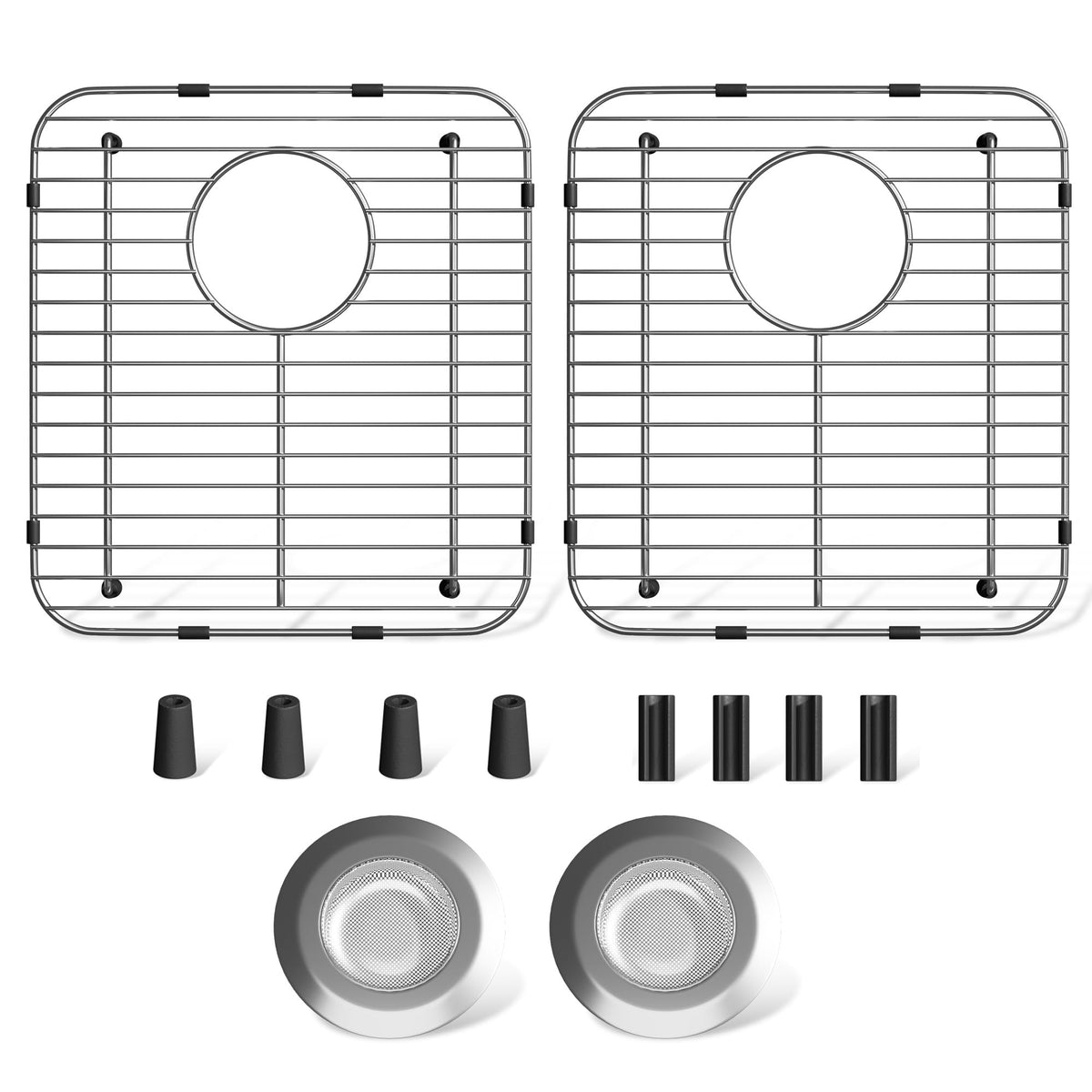 jkxoo 2Pack Stainless Steel Sink Protectors, 13.1''x11.6''x1''