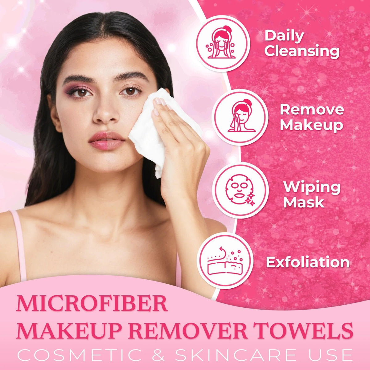 SOOWASH Makeup Remover Towels Little Towels, Ultra Soft 60 Ct
