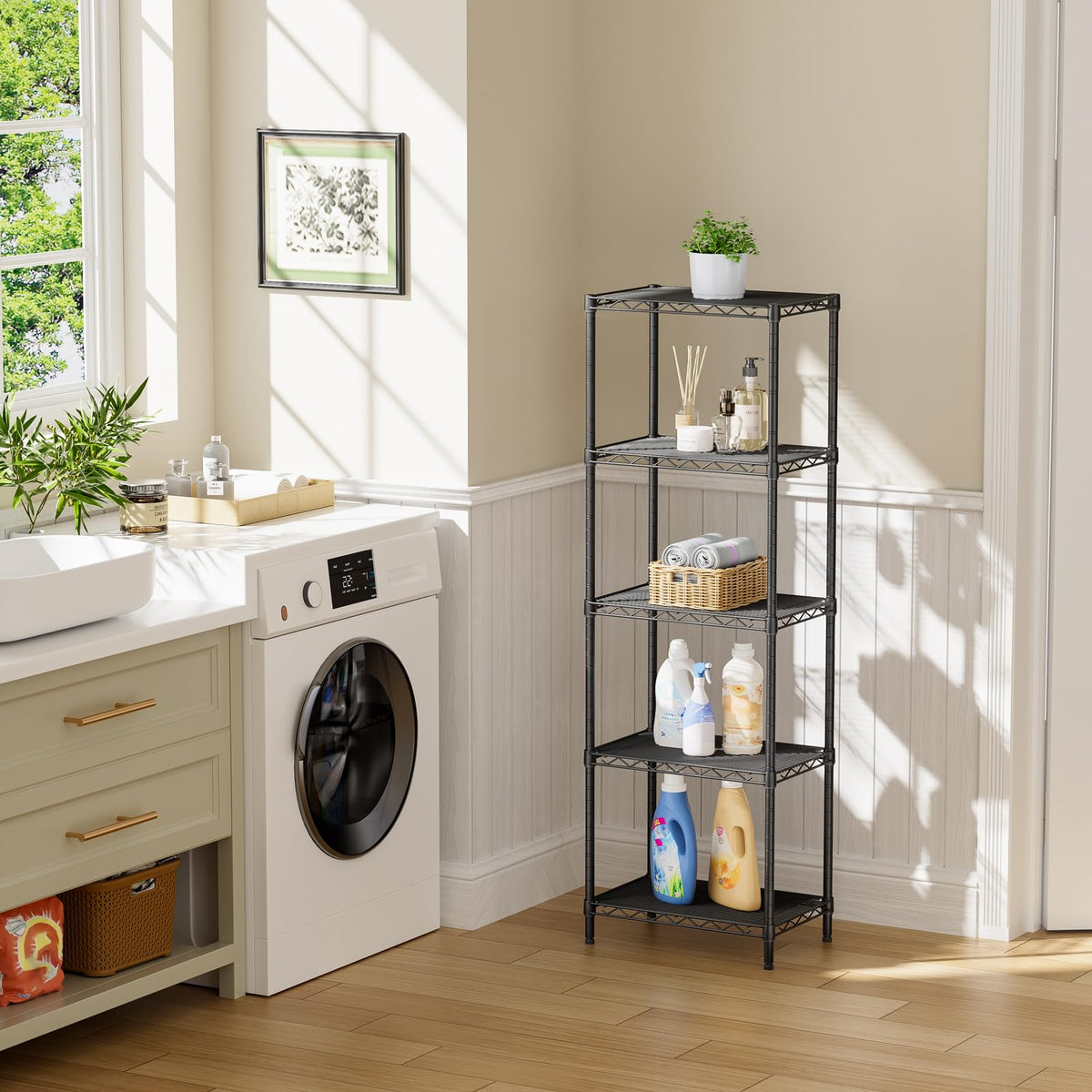 SINGAYE Metal Shelves Wire Shelving Storage Standing Adjustable Shelf Unit