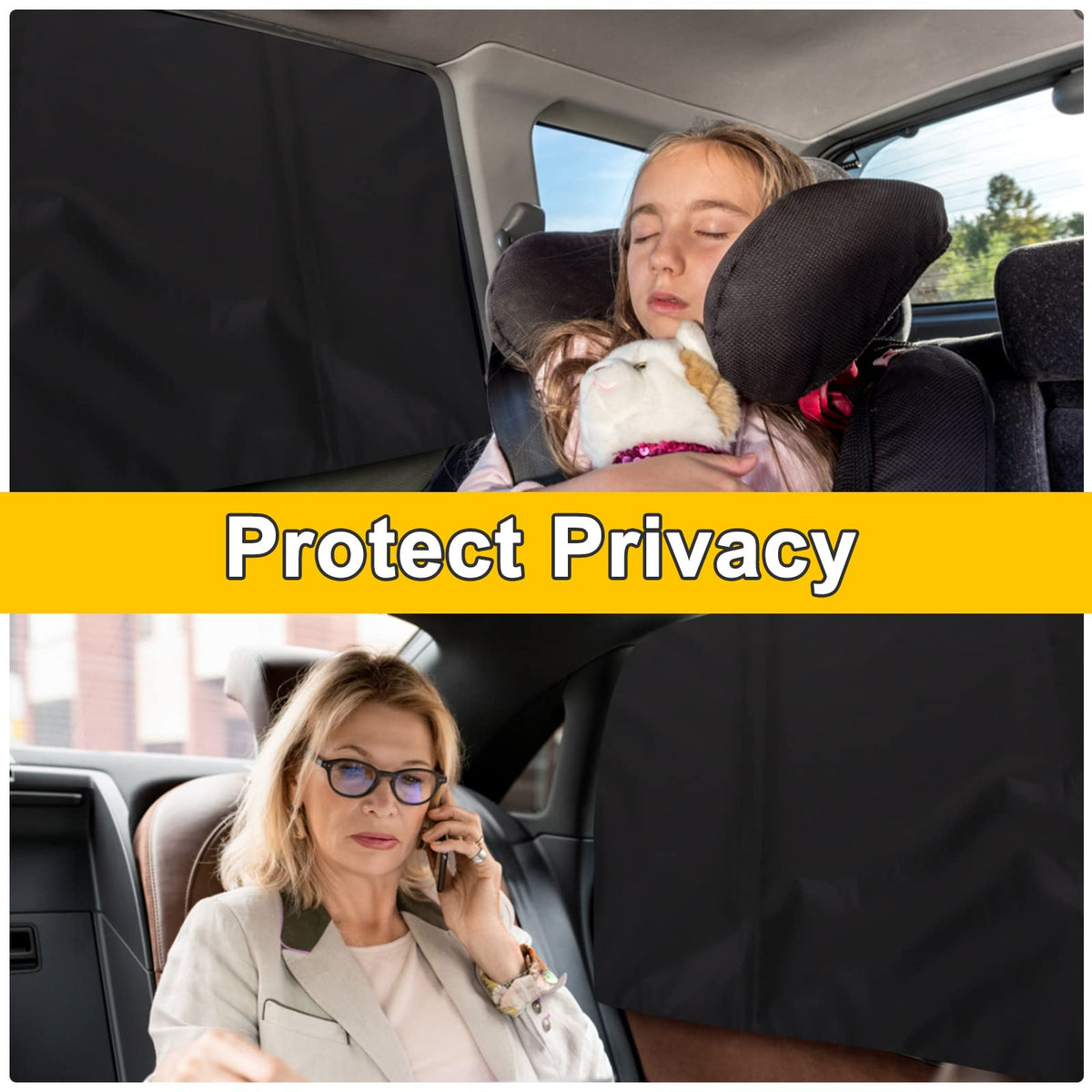 Lechin Magnetic Car Side Window Sun Shades for Baby, 2 PCS, 31.5 x 20 in