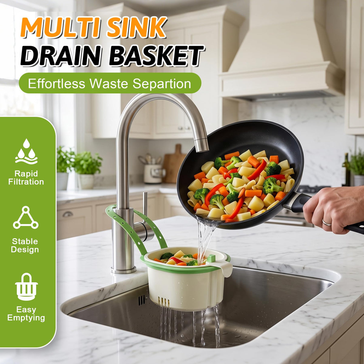 Kitchen Hanging Sink Drain Basket