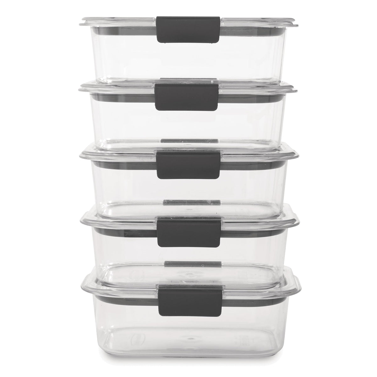 Rubbermaid Brilliance Tritan Plastic Food Storage Containers BPA Free Airtight Lids Ideal for Lunch Meal Prep & Leftovers Set of 5 (3.2 Cup)