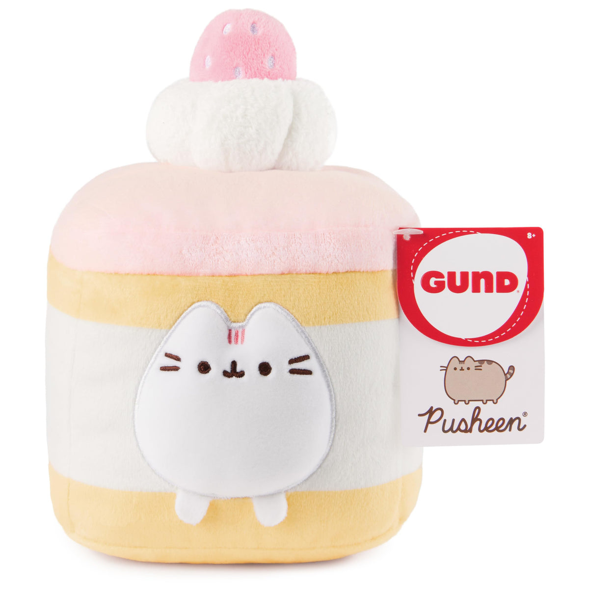 GUND Pusheen Strawberry Sponge Cake 6-Inch Plush Toy for Ages 8+