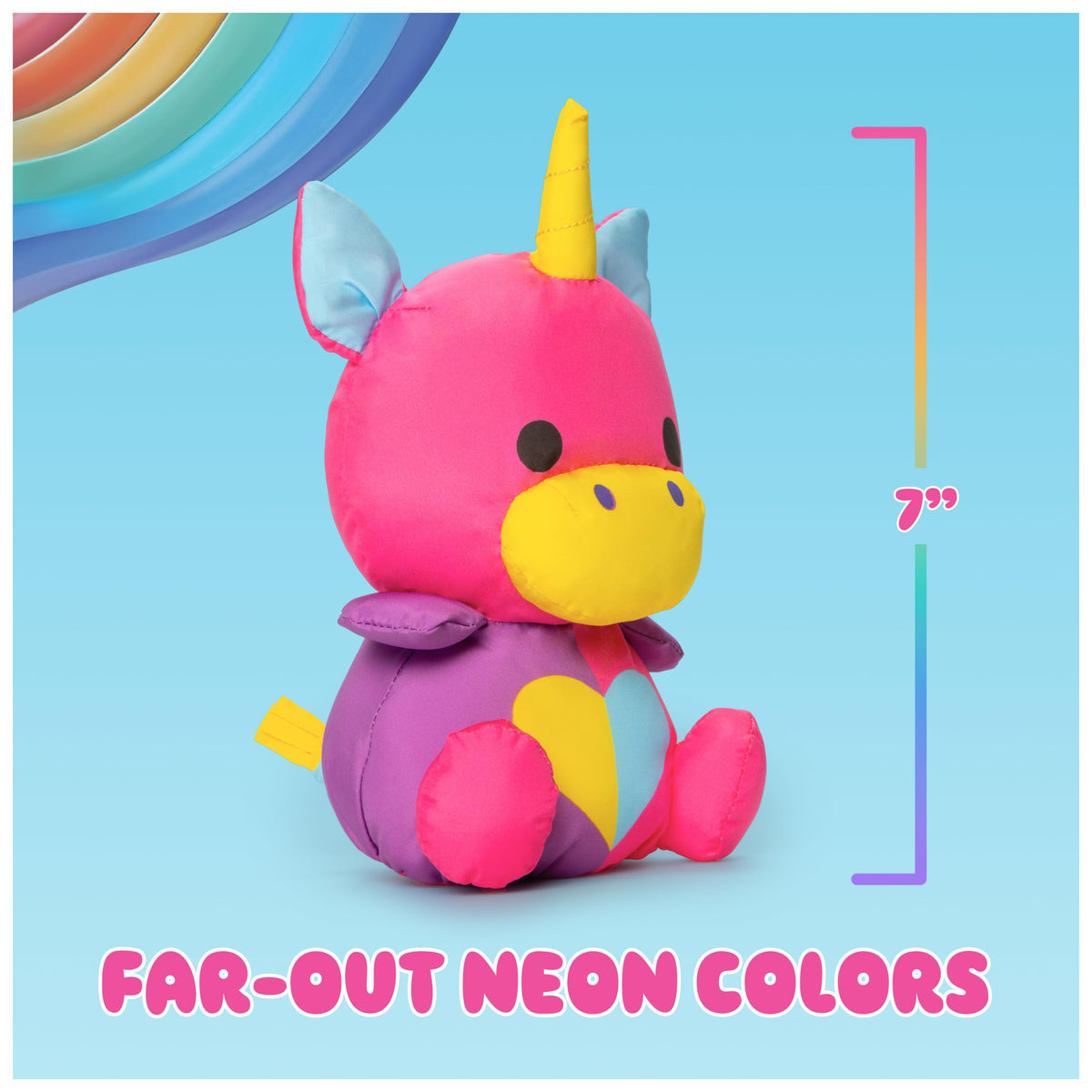 Swisheez Jemah Unicorn Retro-Inspired 7-Inch Stuffed Animal for Ages 3+