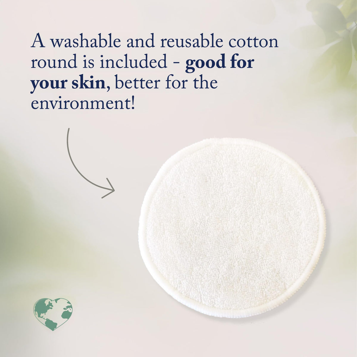 Beauty Without Cruelty Creamy Face & Eye Makeup Remover – Extra Gentle Moisturizing Waterproof Makeup Remover + Cotton Round