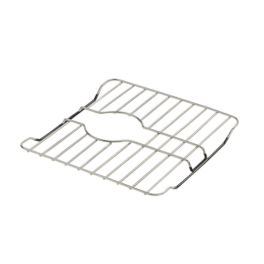SunnyPoint 304 Stainless Steel Sink Protector Rack With Rear Drain Hole – Rust-Resistant Grid for Kitchen Sink Bottom, Scratch Prevention - Rear Drain Hole Required (13.11" X 11.61")